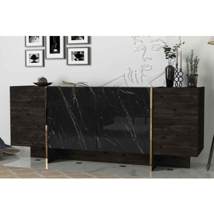 Design komód Sakeena 180 cm fekete