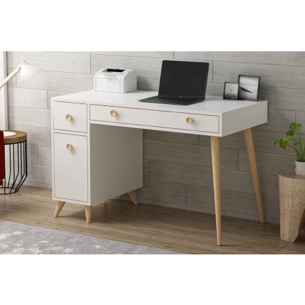 Design íróasztal Quanita 120 cm fehér