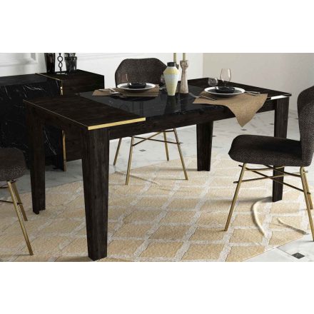Design étkezőasztal Sakeena 145 cm fekete