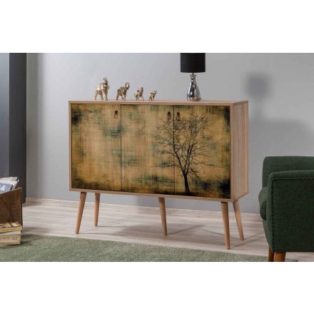 Dizájn komód Vallissa 120 cm tölgy utánzat