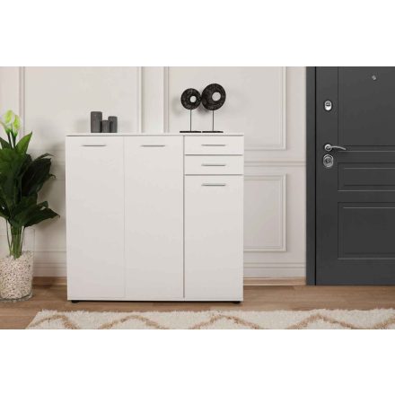 Dizájn cipős szekrény Olympe 108 cm fehér