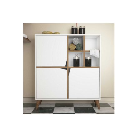 Dizájn multifunkciós szekrény Garth 115 cm fehér