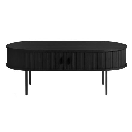 Design dohányzóasztal Vasiliy 120 cm fekete tölgy