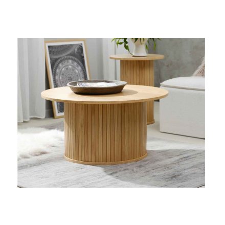 Design dohányzóasztal Vasiliy 90 cm természetes tölgy
