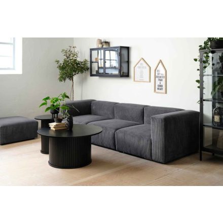 Design dohányzóasztal Vasiliy 90 cm fekete tölgy