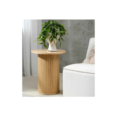Design oldalsó asztal Vasiliy 50 cm természetes tölgy