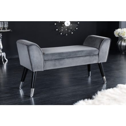 Design ülőpad Dafina 90 cm szürke bársony