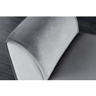 Design ülőpad Dafina 90 cm szürke bársony