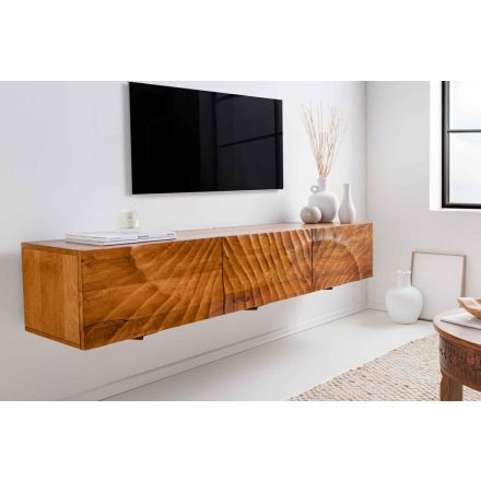 Design függő TV asztal Shayla 160 cm barna mangó