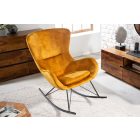 Design hintaszék Sweden mustársárga bársony