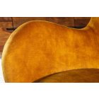 Design hintaszék Sweden mustársárga bársony