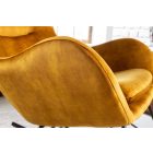 Design hintaszék Sweden mustársárga bársony