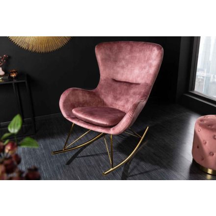 Design hintaszék Sweden rózsaszín bársony