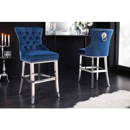 Design bárszék Queen Levia fej királykék