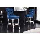 Design bárszék Queen Levia fej királykék bársony