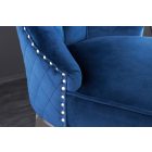 Design bárszék Queen Levia fej királykék bársony