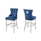 Design bárszék Queen Levia fej királykék bársony