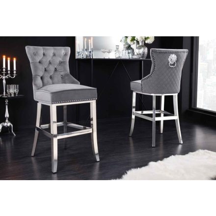 Design bárszék Queen Levia fej szürke