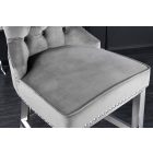 Design bárszék Queen Levia fej szürke bársony