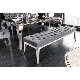 Design ülőpad Queen 164 cm szürke bársony