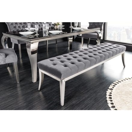 Design ülőpad Queen 164 cm szürke bársony