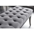 Design ülőpad Queen 164 cm szürke bársony