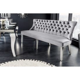 Design ülőpad Queen Levia fej 164 cm szürke bársony