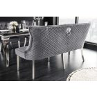 Design ülőpad Queen Levia fej 164 cm szürke bársony