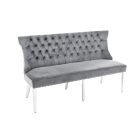 Design ülőpad Queen Levia fej 164 cm szürke bársony