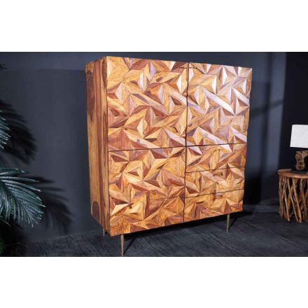 Design magas komód Lassie 135 cm Sheesham