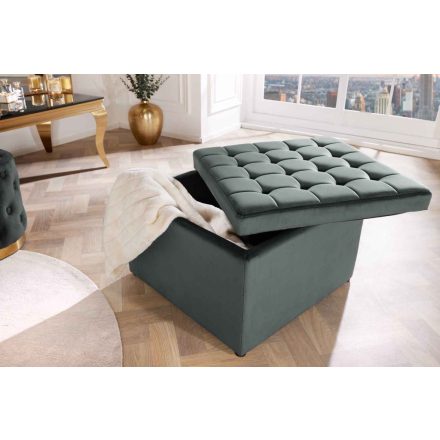 Design puff Rococo 60 cm szürke bársony