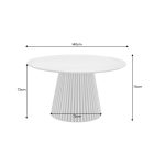 Design étkezőasztal Wadeline 140 cm természetes tölgy