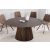 Design étkezőasztal Wadeline 120 cm sötét tölgy