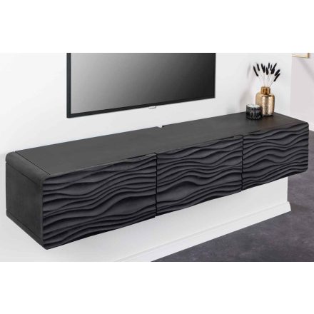 Design függő TV asztal Gavrilla 160 cm fekete mangó