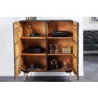 Design magas komód Gavrilla 120 cm fekete mangó