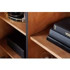 Design magas komód Gavrilla 120 cm fekete mangó