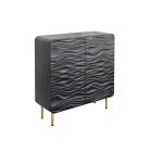 Design magas komód Gavrilla 120 cm fekete mangó