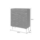 Design magas komód Gavrilla 120 cm fekete mangó