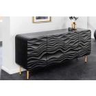 Design komód Gavrilla 160 cm fekete mangó