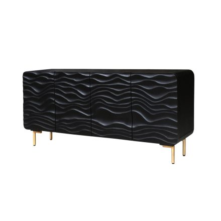 Design komód Gavrilla 160 cm fekete mangó