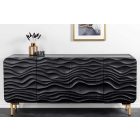 Design komód Gavrilla 160 cm fekete mangó