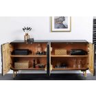 Design komód Gavrilla 160 cm fekete mangó