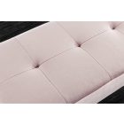 Design ülőpad Bailey 100 cm rózsaszín bársony