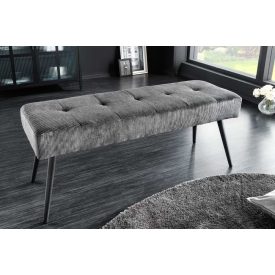 Design ülőpad Bailey 100 cm sötétszürke kordbársony 