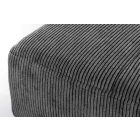 Design ülőpad Bailey 100 cm sötétszürke kordbársony 