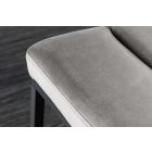 Design ülőpad Bailey 80 cm világosszürke bársony