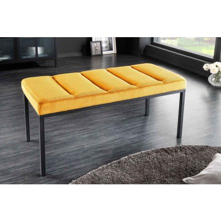 Design ülőpad Bailey 80 cm mustársárga kordbársony