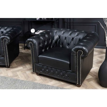Design fotel Chesterfield fekete