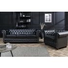 Design fotel Chesterfield fekete