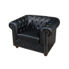 Design fotel Chesterfield fekete